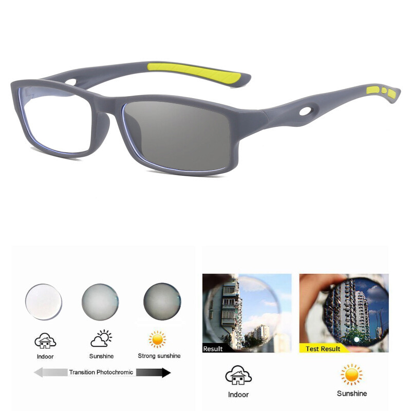 Men Women Square Photochromic Reading Glasses Classic Sport Fashion Sunglasses
