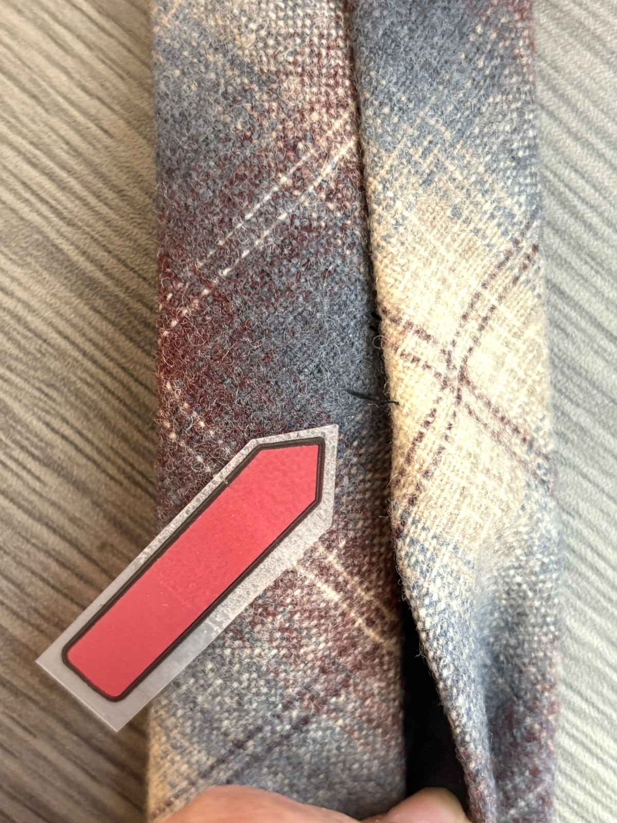 Pendleton Neck Tie Virgin Wool Plaid Checks 55in x 3-1/8in Blue Maroon Beige