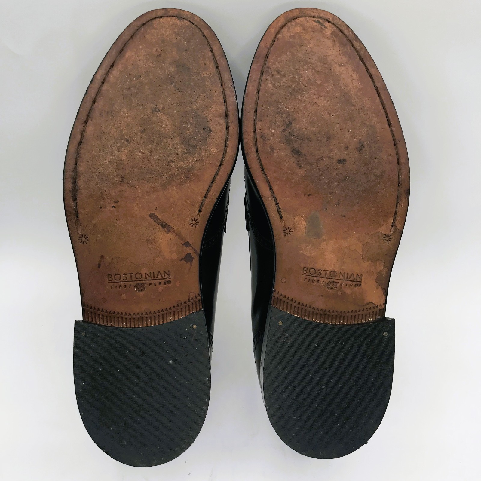 Bostonian Classics First Flex Black Leather Wingtip Tassel Loafers Mens Sz 8.5 M
