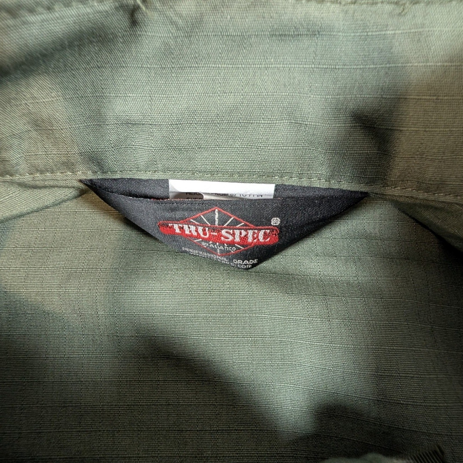 Tru-Spec Tactical Response Uniform Shirt Mens Large Regular Green Ripstop Jacket