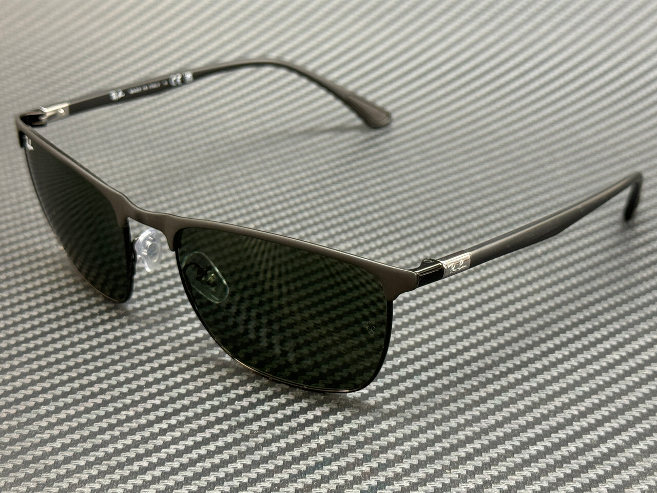 RAY BAN RB3686 186 31 Black Green Unisex 57 mm Sunglasses