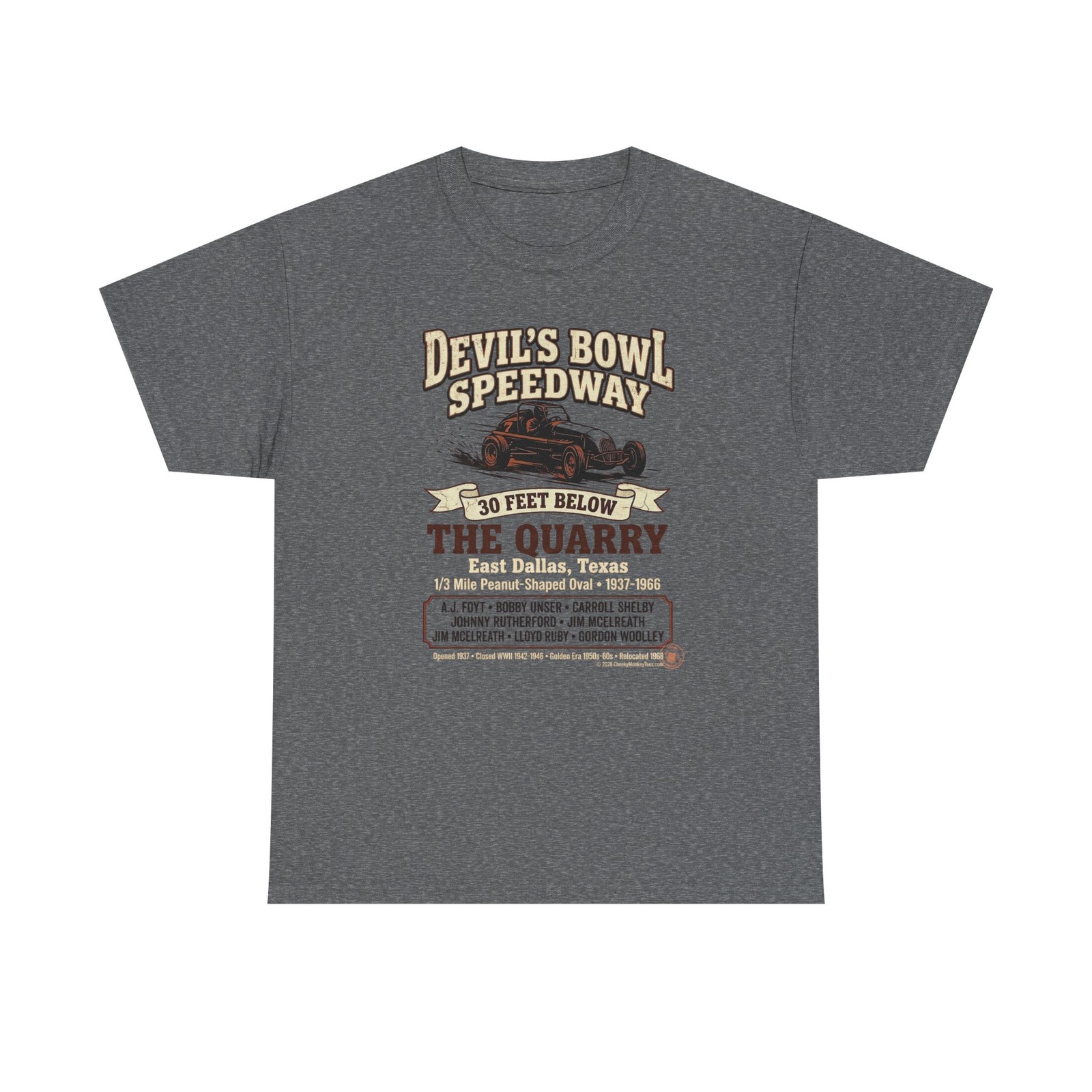 Devil’s Bowl Speedway T-Shirt Vintage Dallas Texas Racing The Quarry Dirt Track