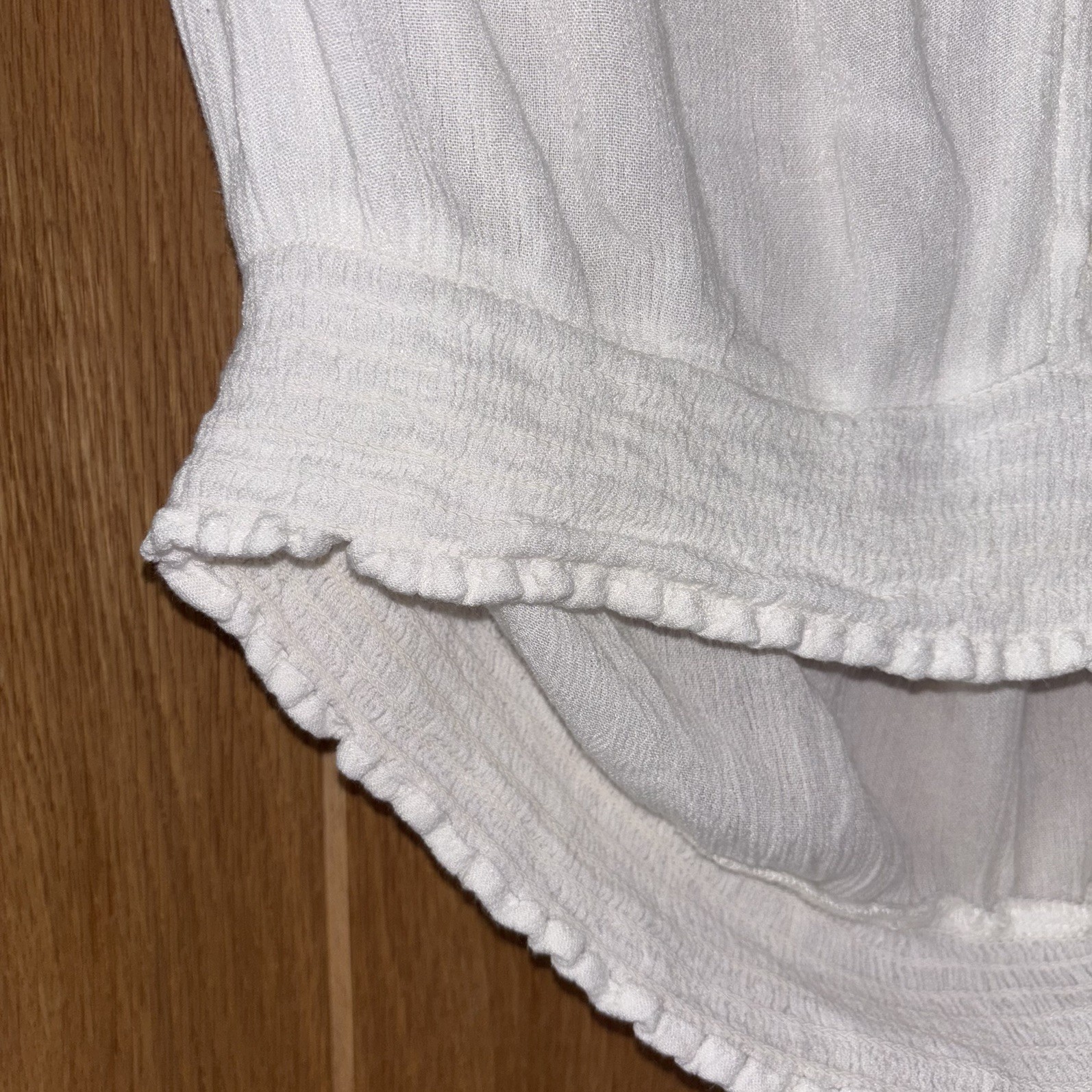 Coquette Milkmaid Cottagecore Fairy Boho White Peasant Top UK 12