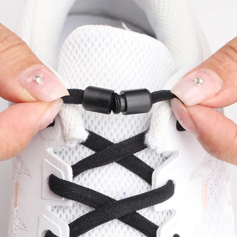 NEW Colorful Options Elastic laces Sneakers No tie Shoelace for Sports Round Sho