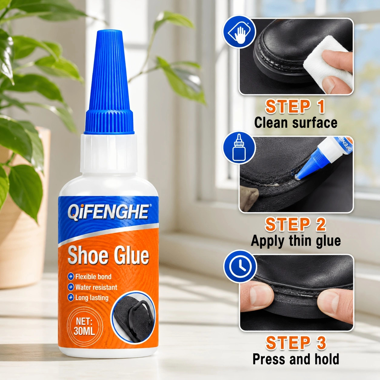 Shoe Glue 30ml Flexible Waterproof Strong Adhesive for Sneakers Sandals Boots