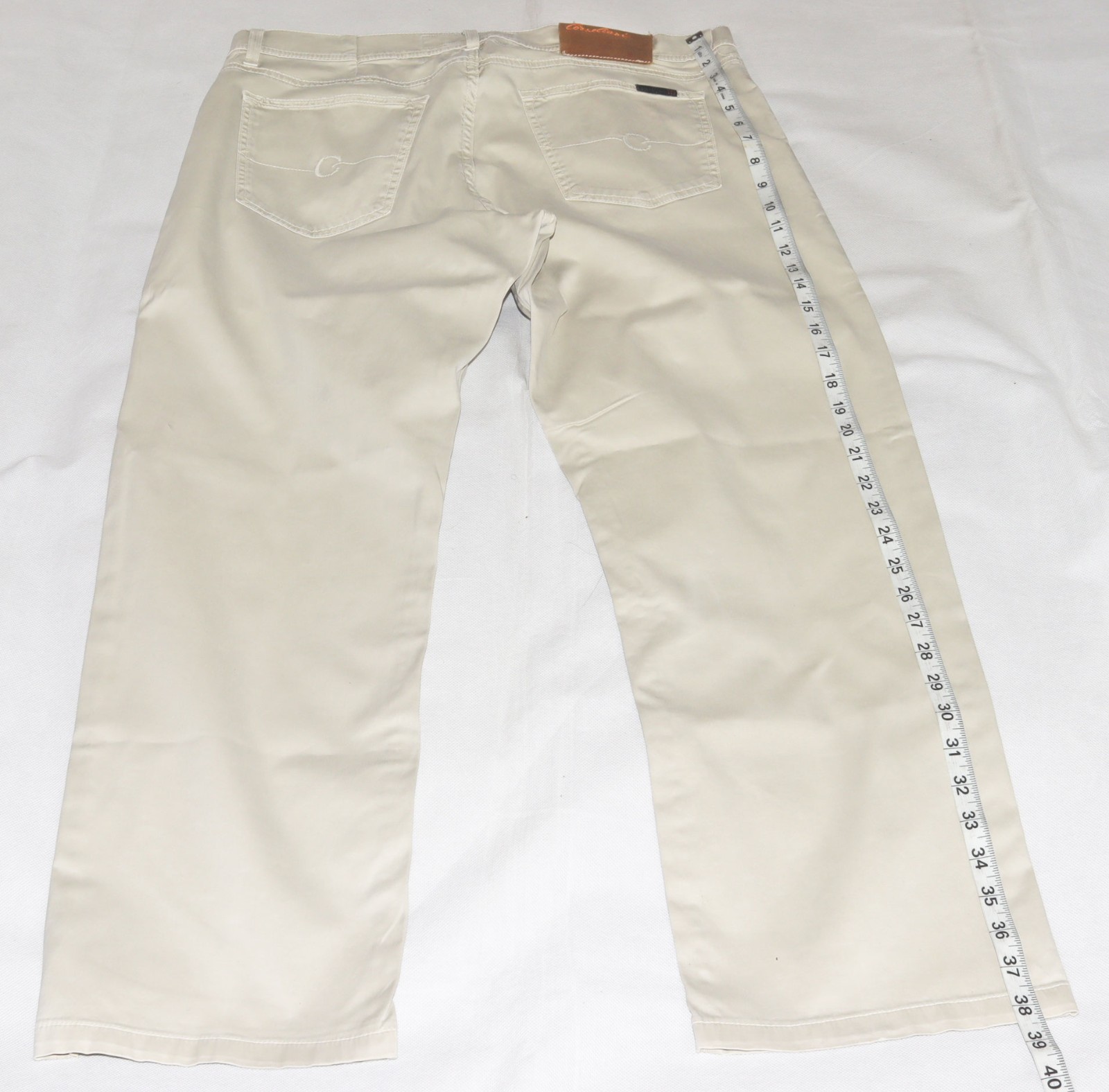 Corneliani ID Luxury Denim Men’s Chino 5 Pocket Straight Made In Italy Size 38
