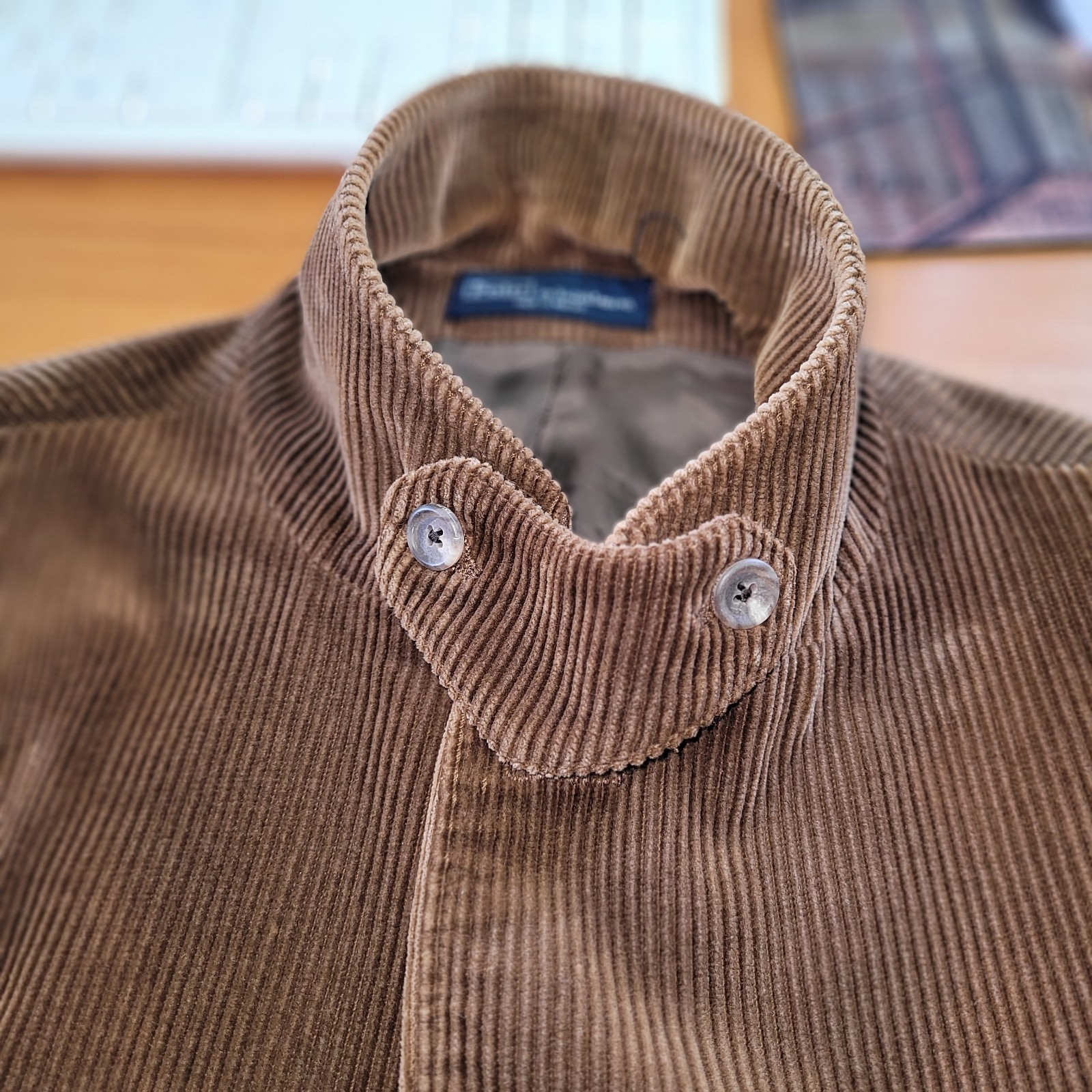 POLO RALPH LAUREN L Vintage Brown Cotton Corduroy Shooting Sport Coat