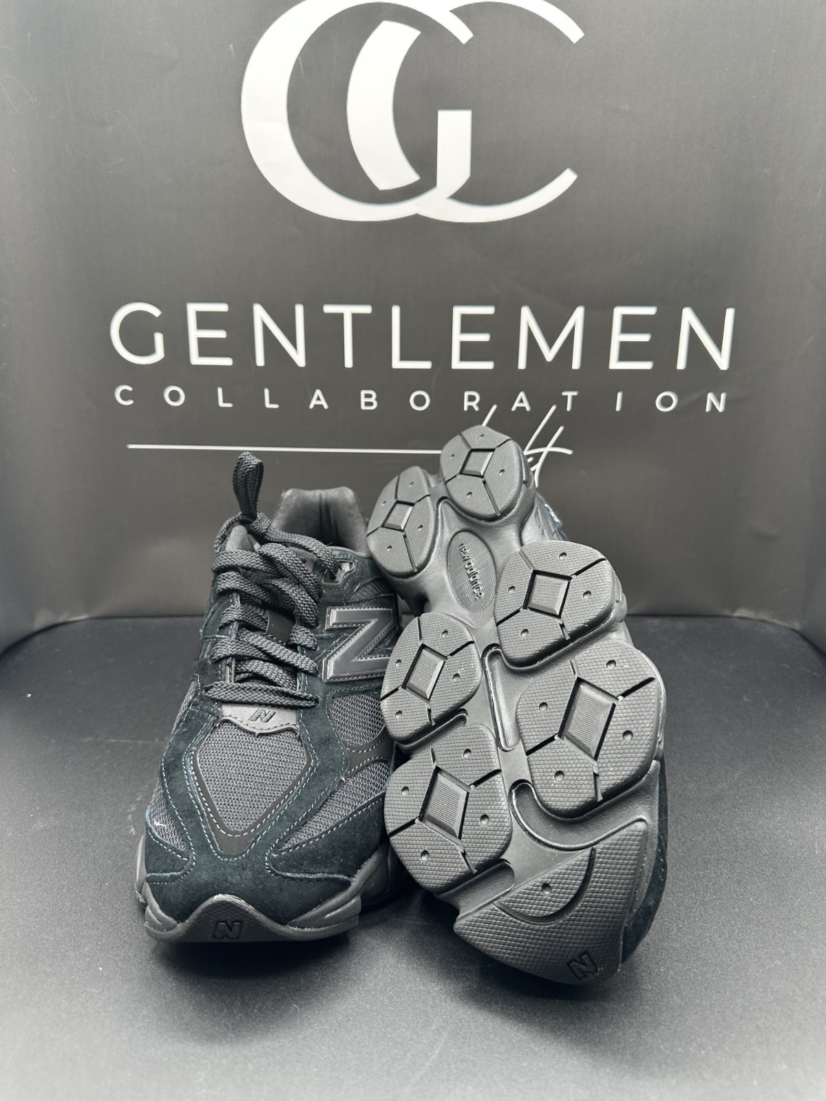Size 10 – New Balance 9060 Triple Black Suede