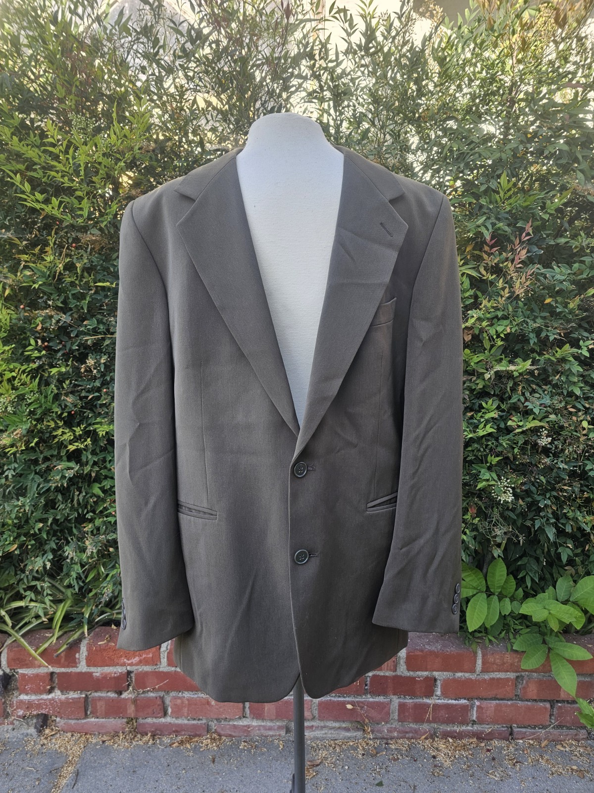 Vintage 90s Y2K 2000s Yves Saint Laurent Pour Homme Mens 2 piece Olive Suit