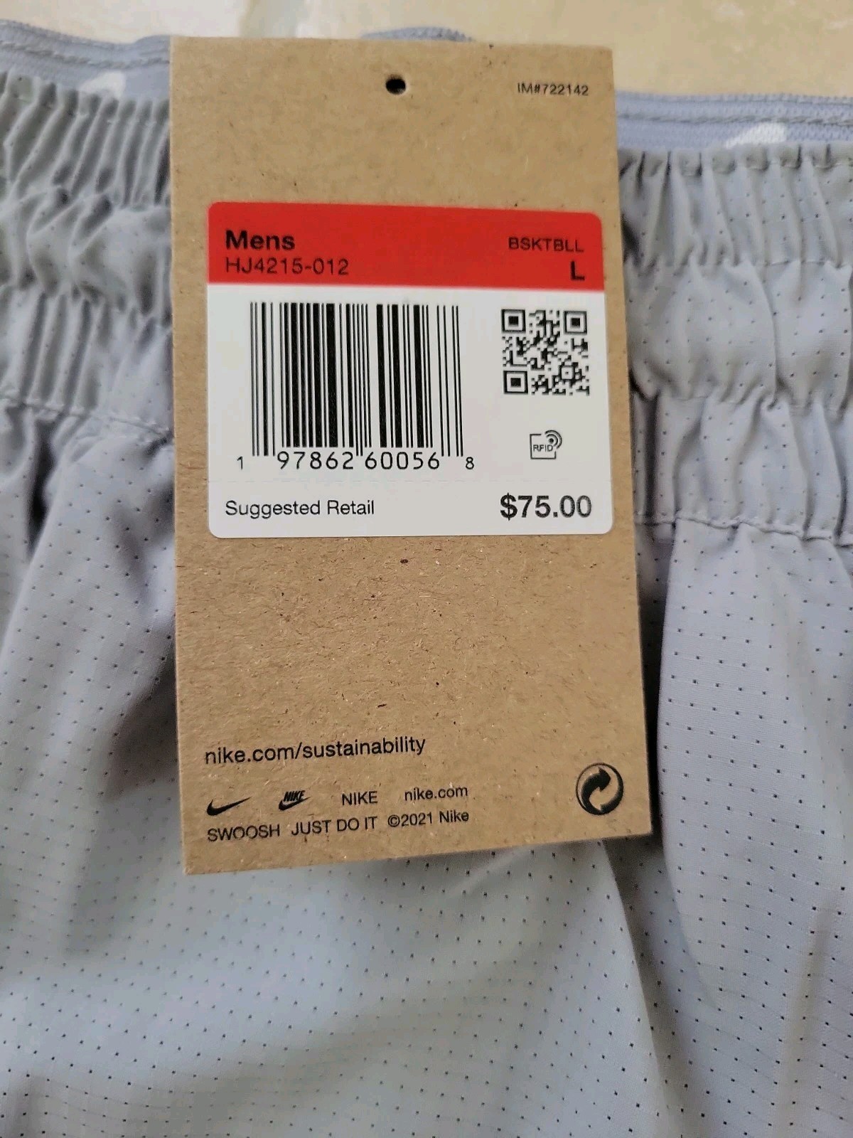 Nike KD DNA 2-in-1 4″ Basketball Shorts Men’s L $75 NWT HJ4215-012 Durant Gray