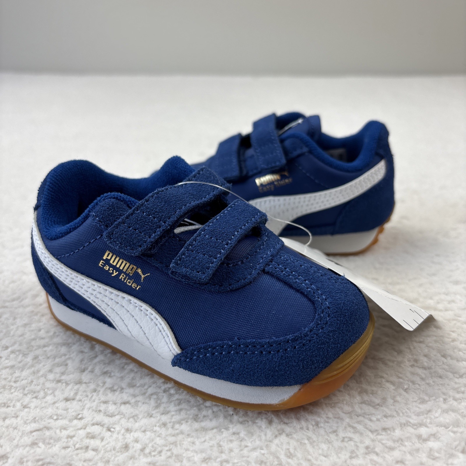 NEW PUMA ‘Easy Rider Vintage’ Toddler Shoes Size 5C Blue/White Sneakers Easy-On