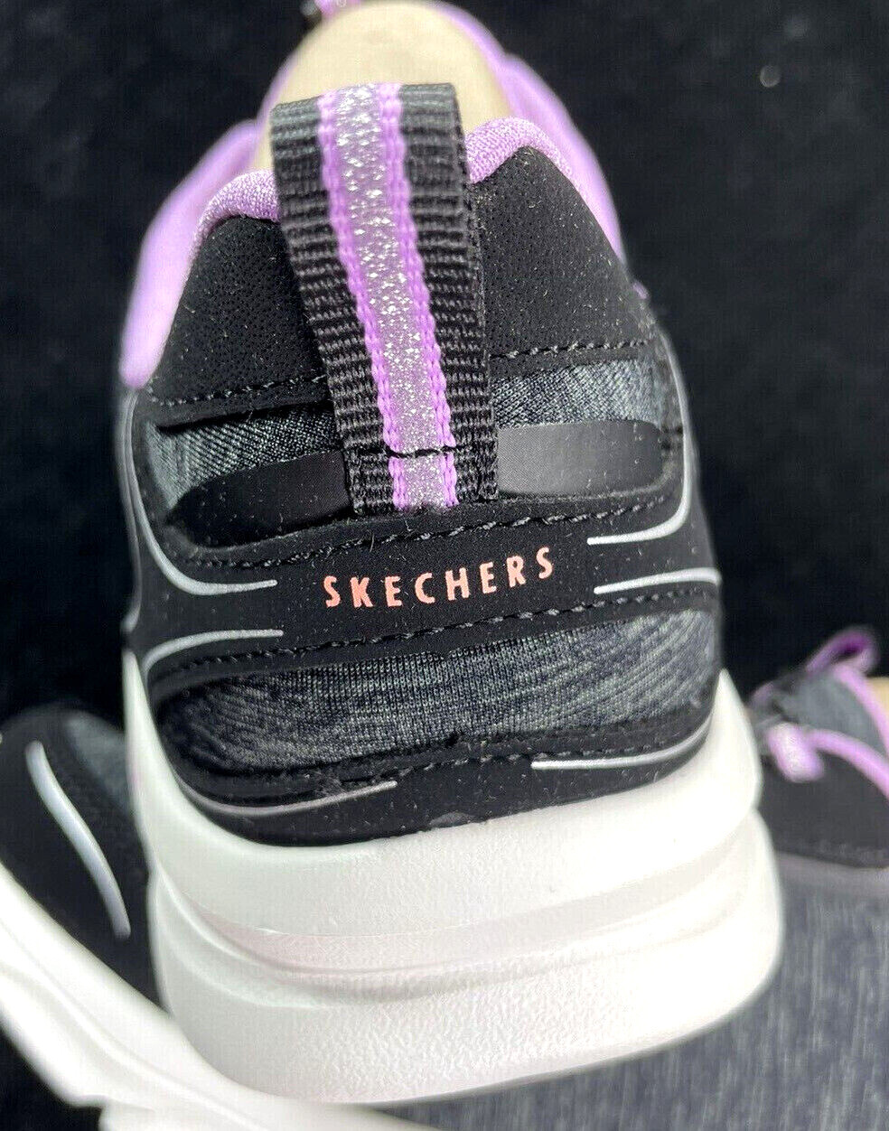 Skechers / Delux Comfort / SUNNY OASIS / Memory Foam / BLACK-PURPLE / Reg $75