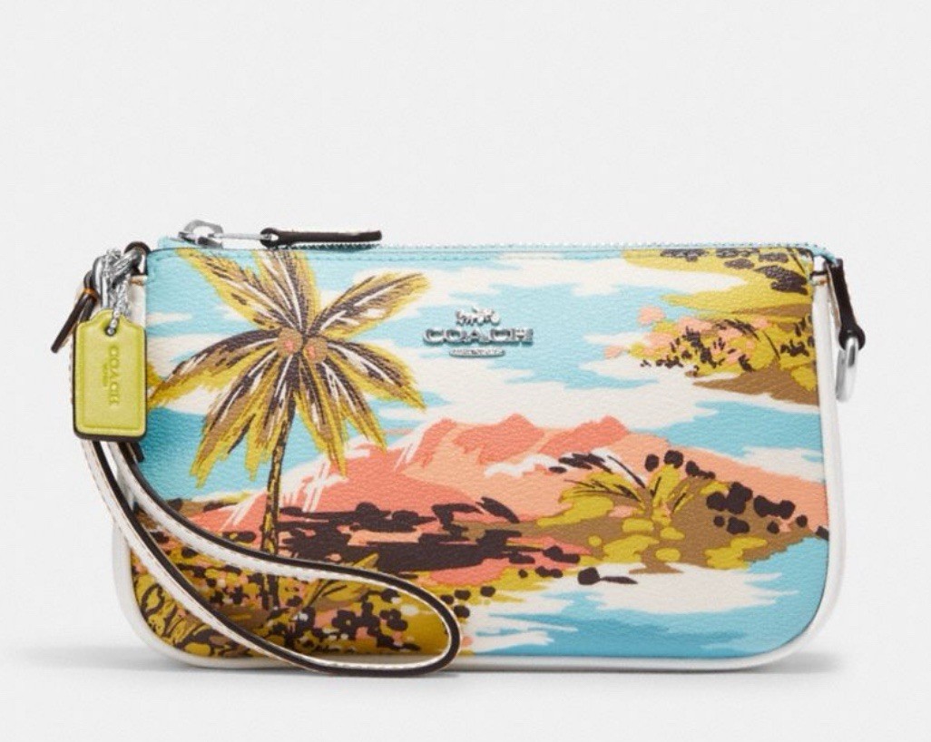 NWT Coach Nolita 19 Canvas Leather CK382 Hawaiian Print Chalk/Blue Multi