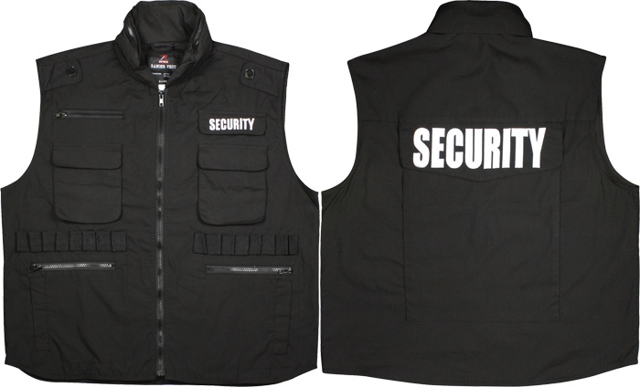 Black Military Security Tactical Law Enforcement Ranger Vest With Hood S TO 5X
