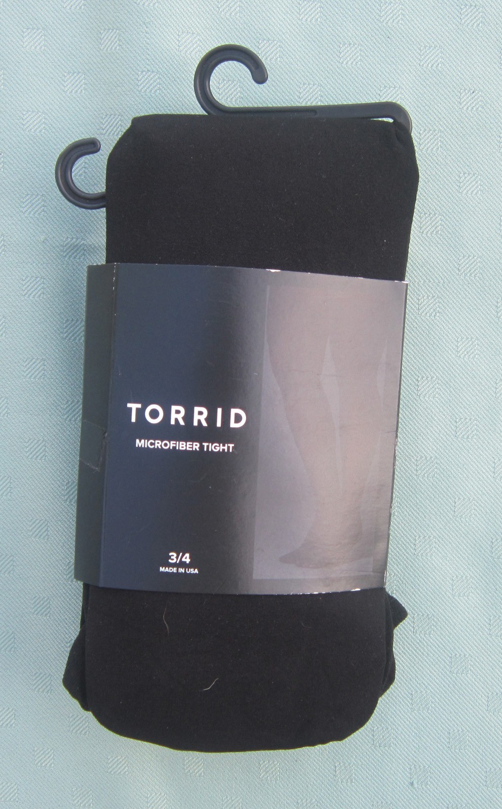 NEW Torrid Black Microfiber Tights Size 3/4 Equivalent to Size (22-26)
