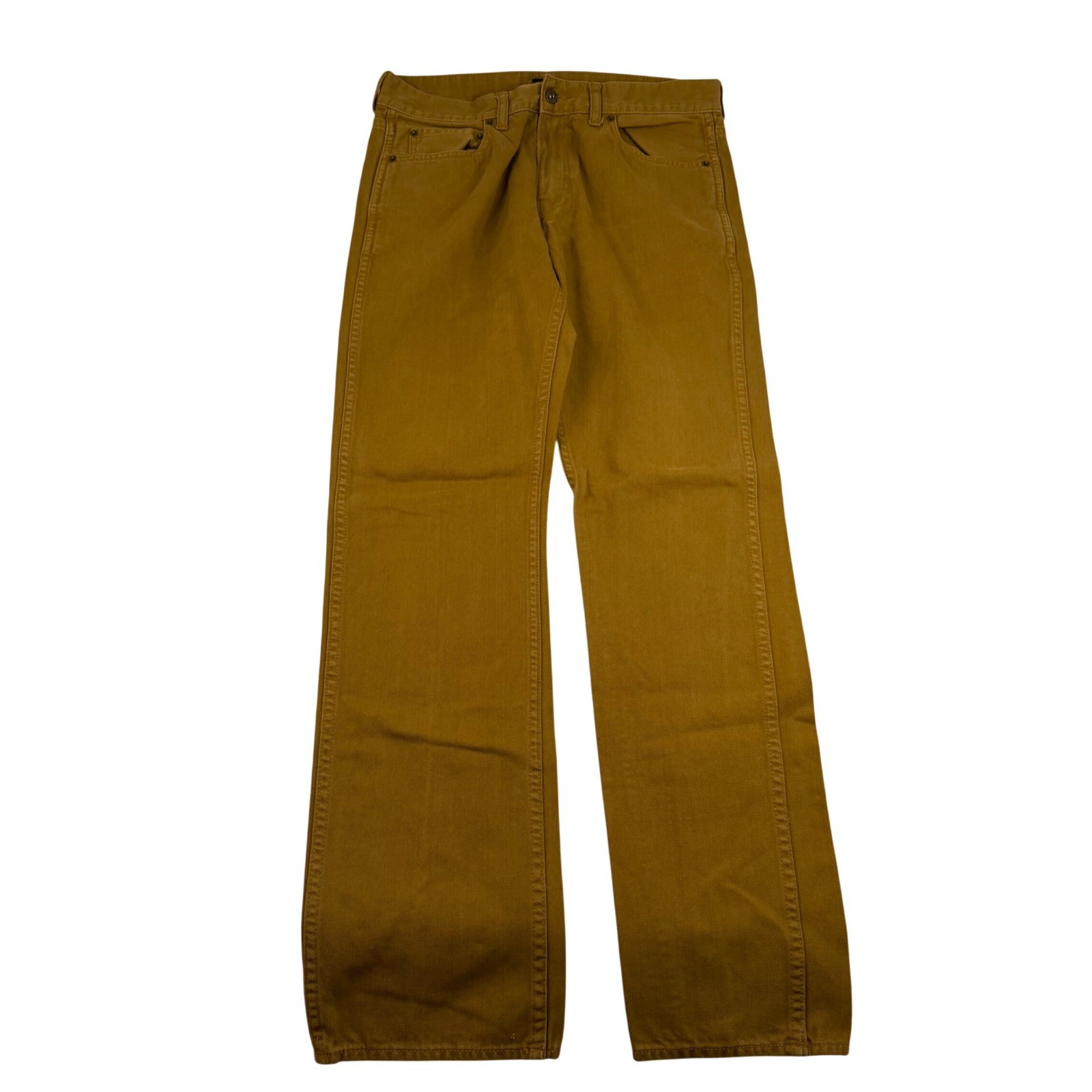 J.Crew Mens The Sutton Straight Fit Pants Tobacco Brown 32×34 Cotton Twill