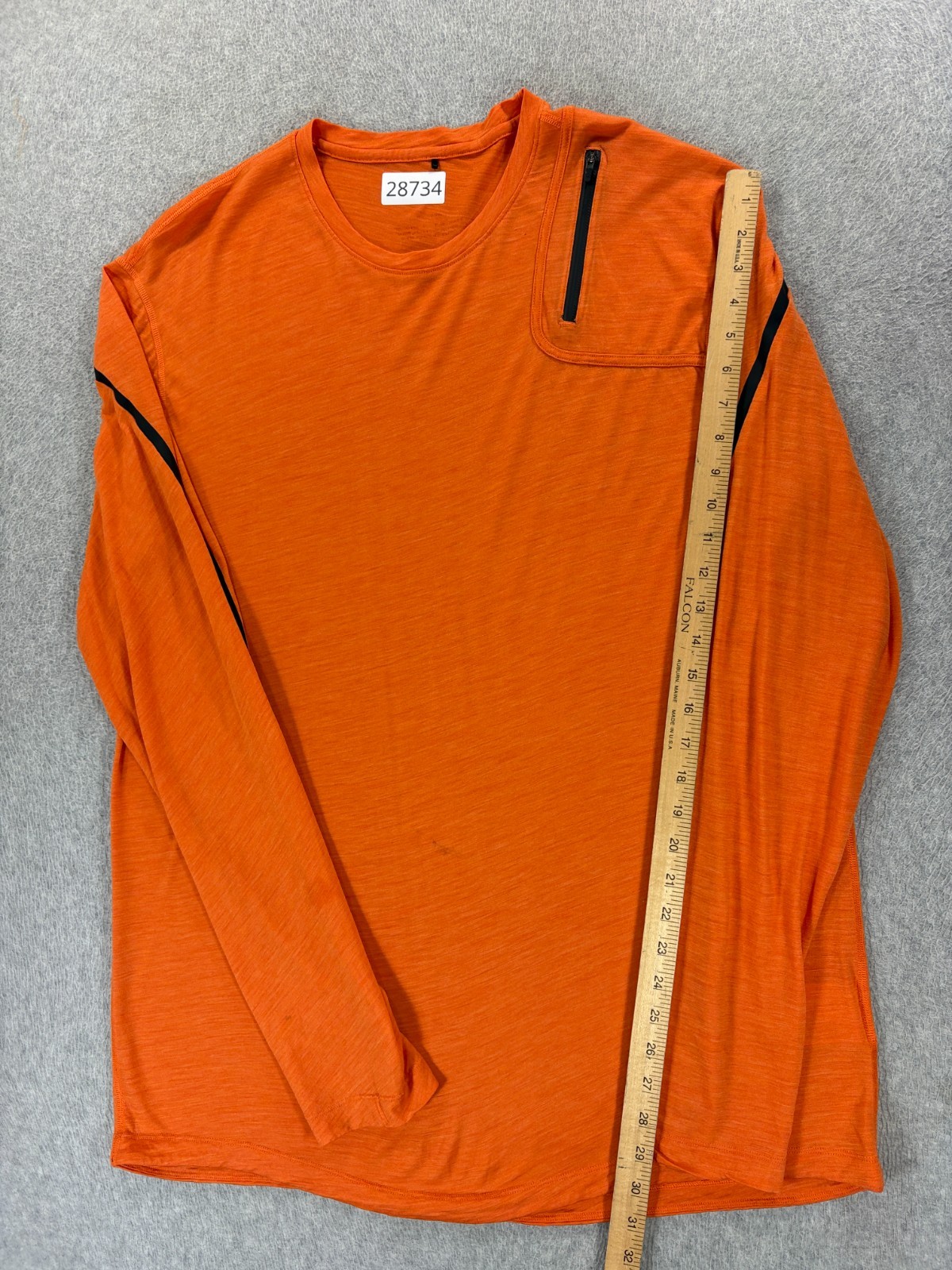 Paskho Merino Wool Long Sleeve Crew Base Shirt (Men’s 2XL) Orange