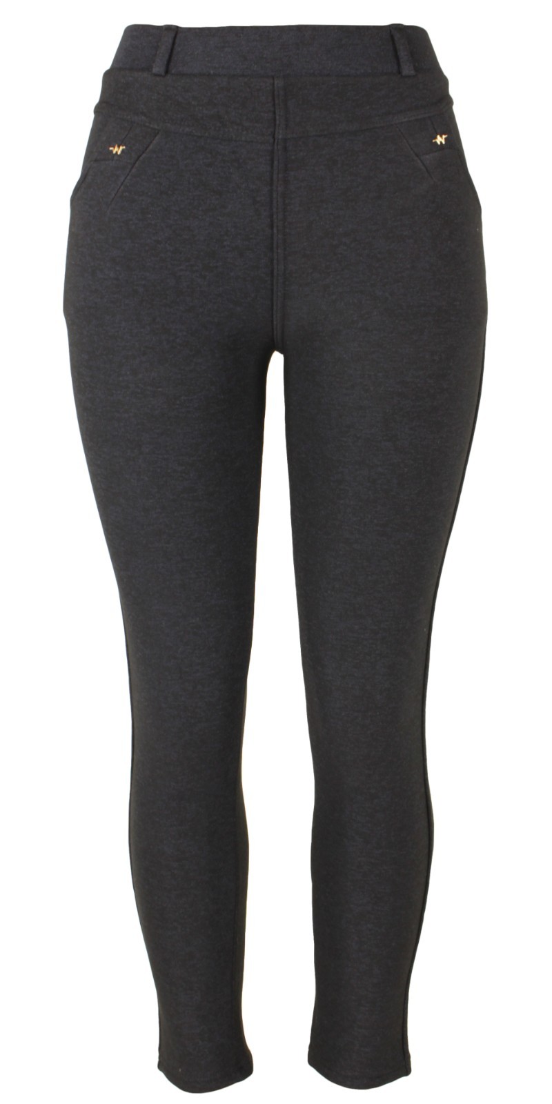 Womens Denim Look Winter Pants Warm Fleece Lined Stretch Thermal Dressy leggings