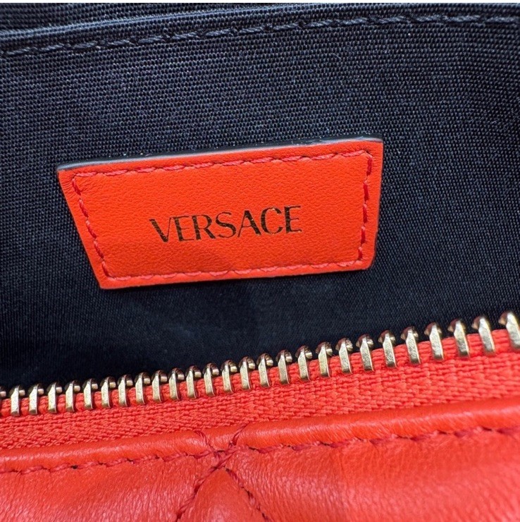 NWT Versace Half Moon Bag + Metal Coral Gold $ 1875 Retail Hot Deal
