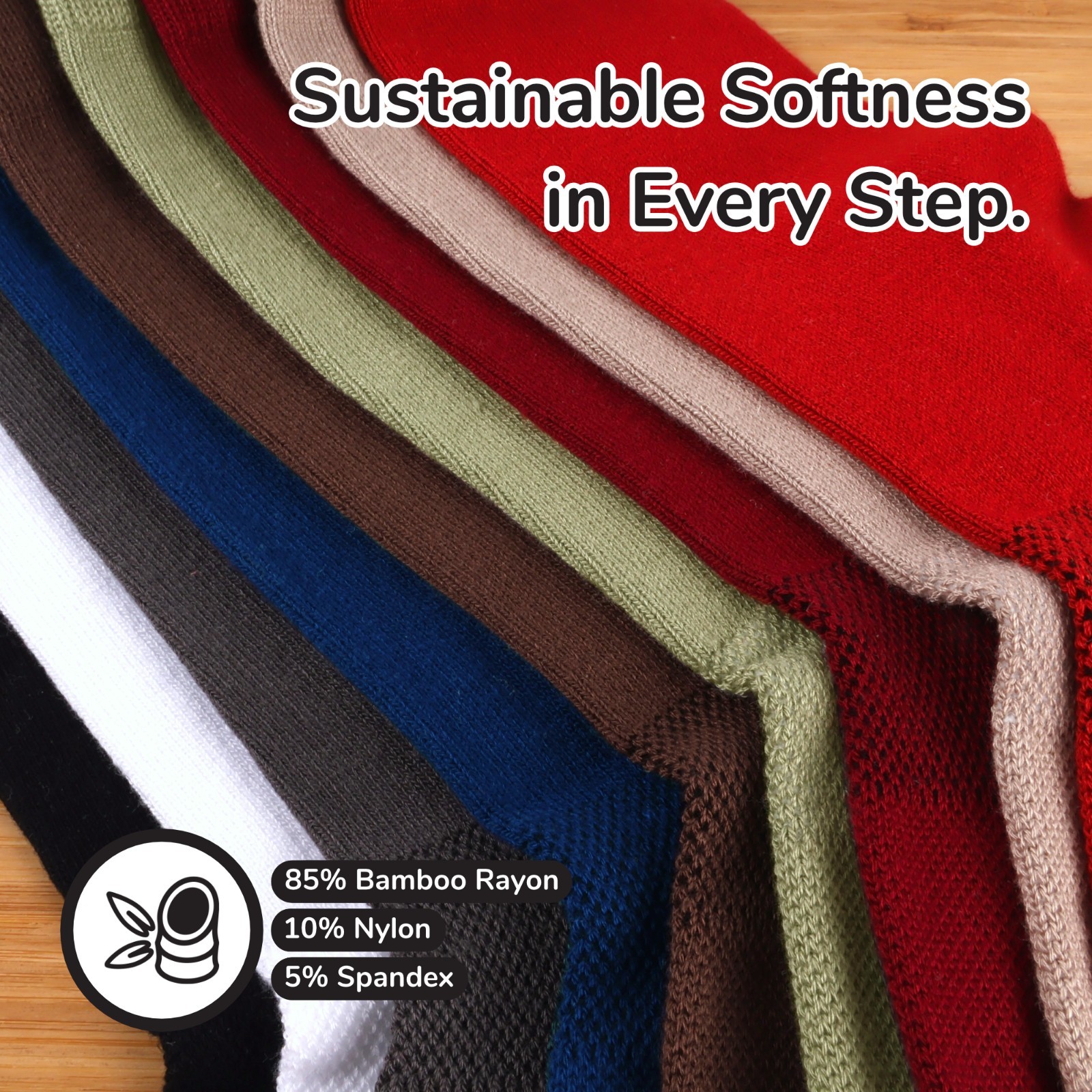 BambooMN Unisex Athletic Supported Rayon from Bamboo Crew Socks – 4 Pairs
