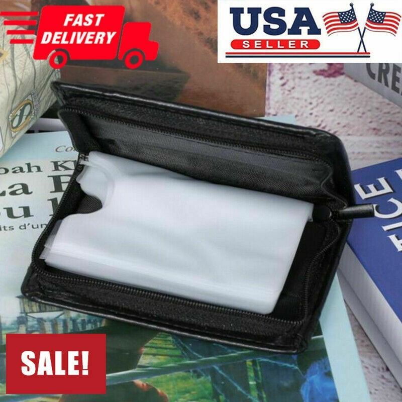 Lock Wallet Slim Men Women Secure RFID Blocking Money Credit Card Holder Wallet