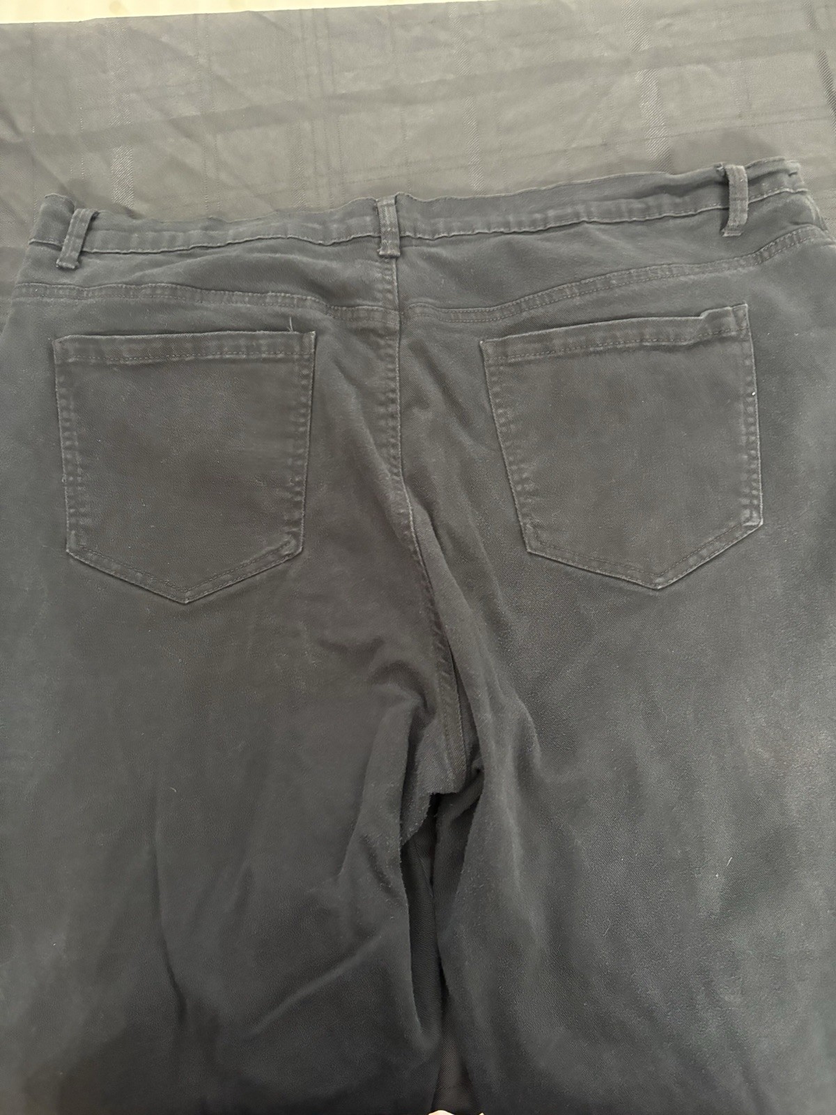 Gloria Vanderbilt Women’s Plus Straight Black Denim Jeans 5-Pocket Button Zip