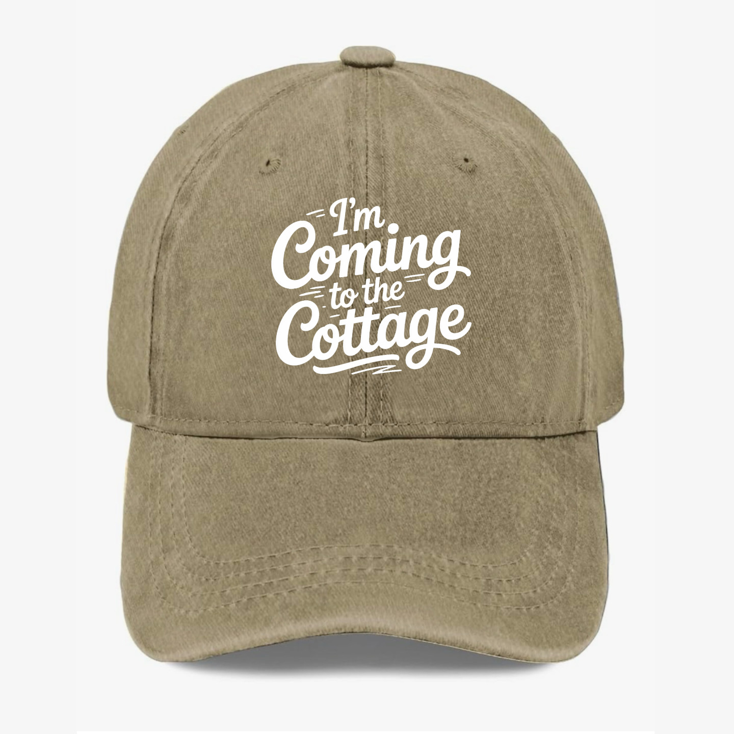 I’m Coming to the Cottage Hat Funny Lake House Vacation Baseball Cap Gift