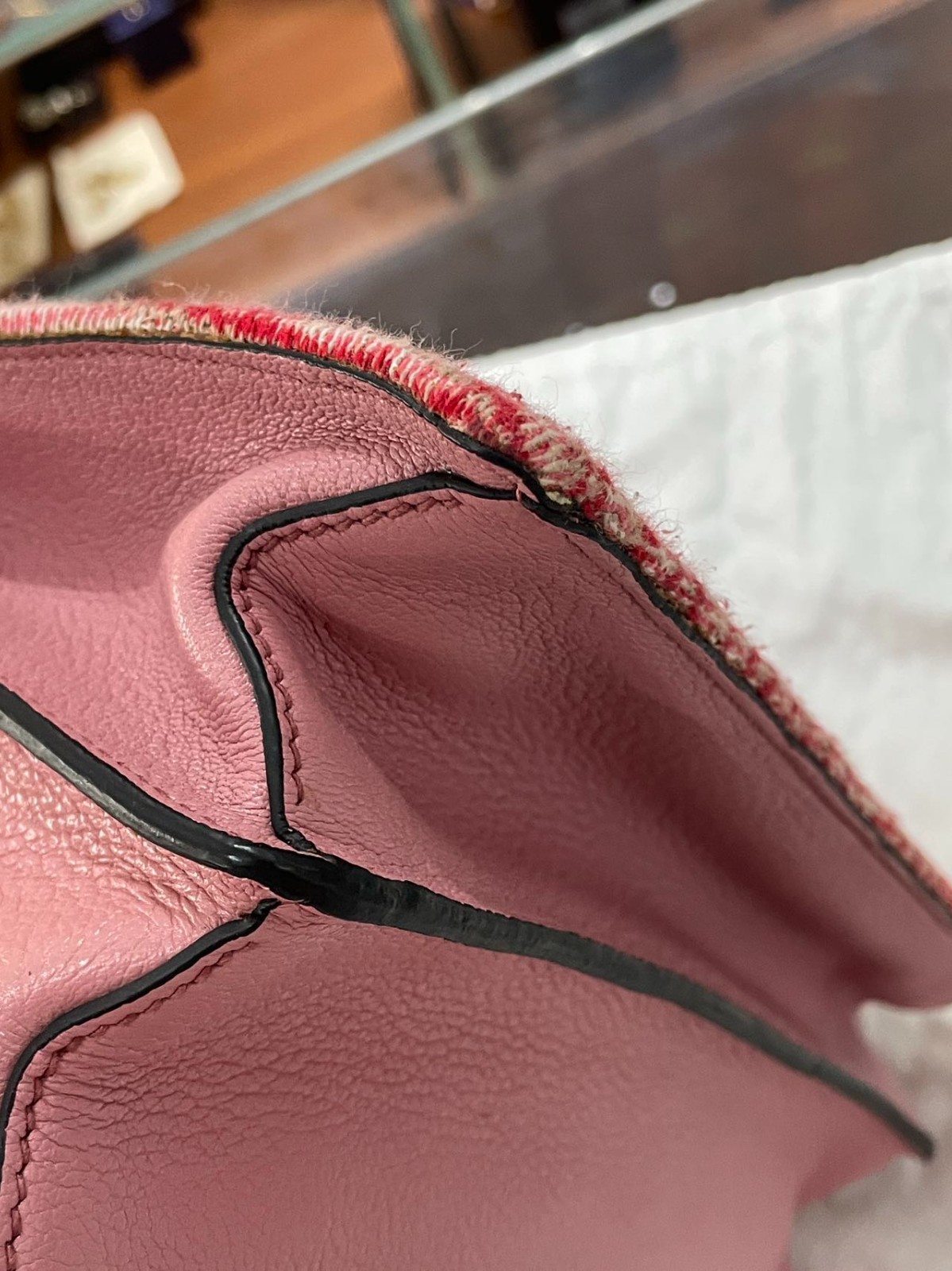Miu Miu Mini Sunflower Gem Shoulder Bag Pink Leather Italy