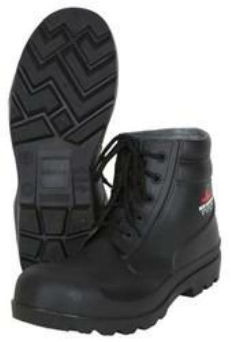 MCR Safety BPB6S 6 Inch Black PVC Boots with Lace-Up Strings Steel Toe and Steel