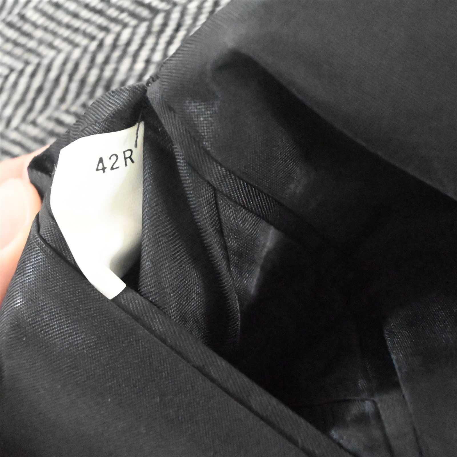 Deansgate 42R Gray Herringbone Tweed Wool Mens Blazer Suit Jacket Sport Coat