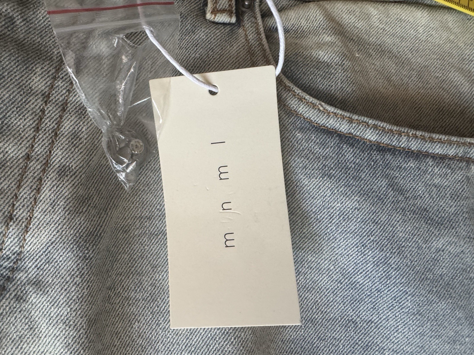 MNML Men’s Distressed Denim Button Fly Jeans Size 36 New