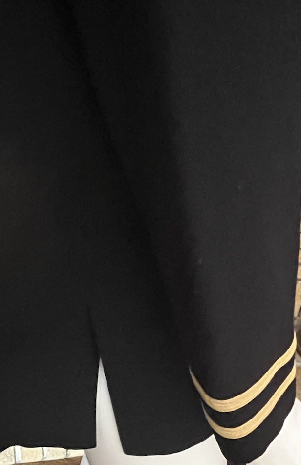 Depeche Mode Vintage Black Wool Blazer Gold Buttons/Stripes Size 10