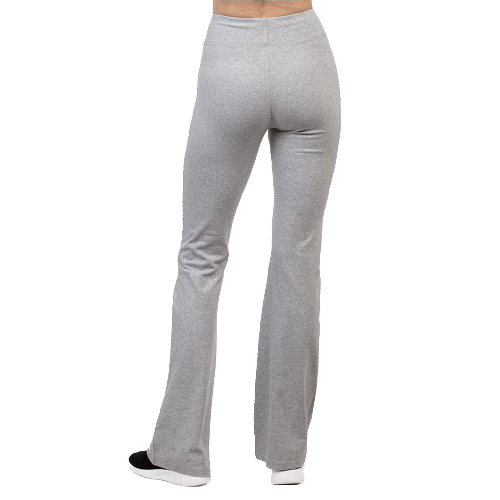 Women Yoga Pants Soft Cotton Wide Waist Band Flare Hem Leg Bootcut Workout Gym