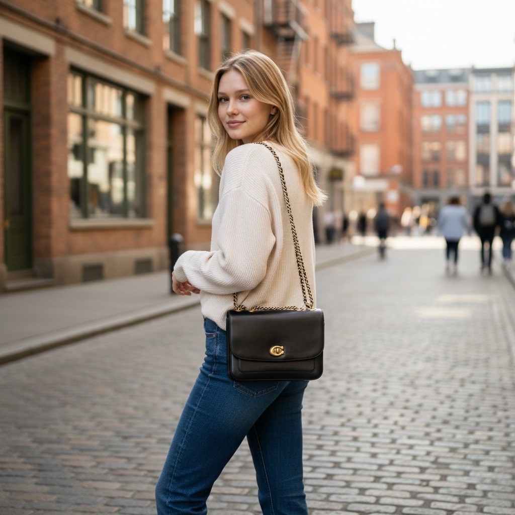 Coach Madison Convertible Shoulder Bag Refined Calf Leather