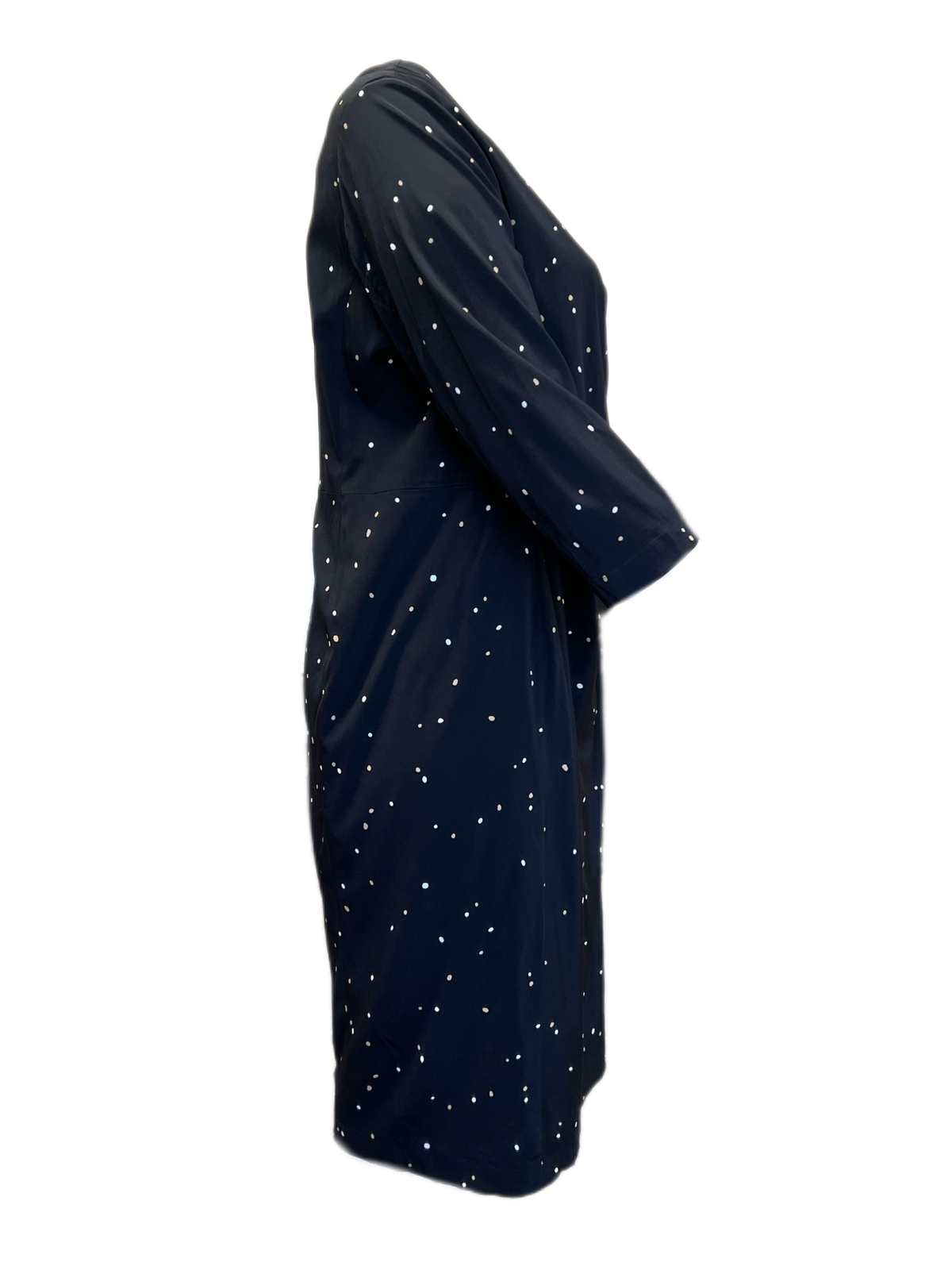 Marina Rinaldi Women’s Nero Decimale Polka Dot Sheath Dress NWT