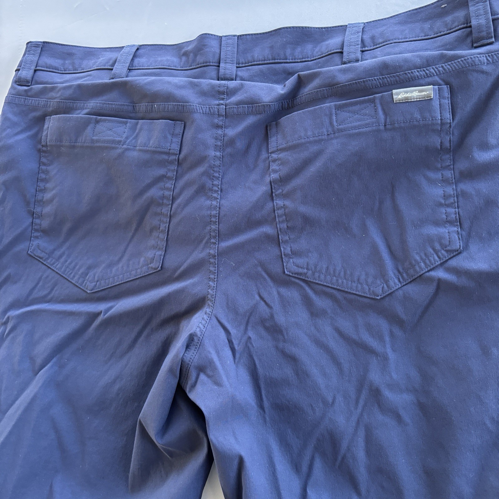 Eddie Bauer Mens Fleece Lined Tech Pants Blue Stretch W40 L32 Winter