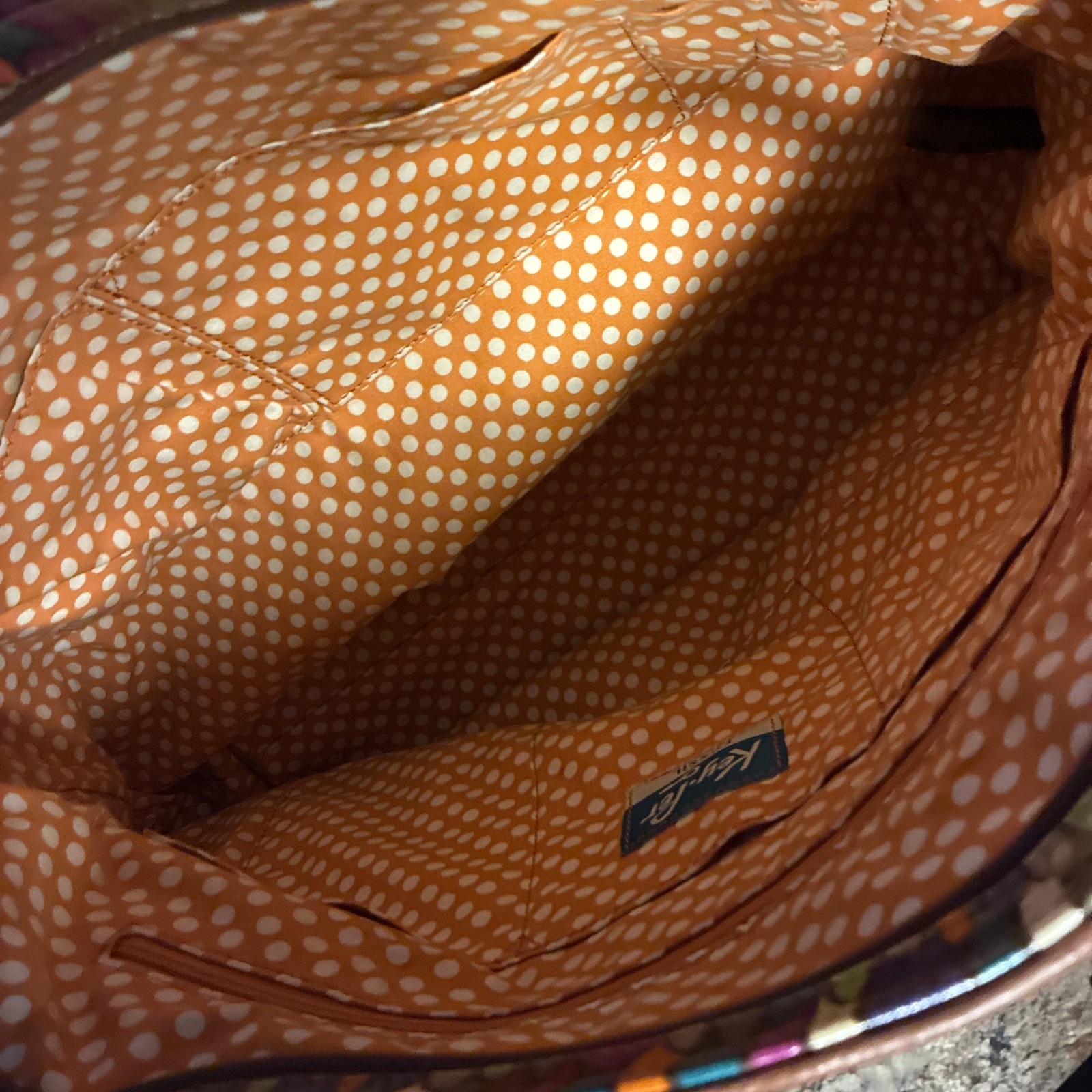Fossil Key-Per Multicolor Stripe Coated Canvas Leather Shoulder Bag 13×11.5×4