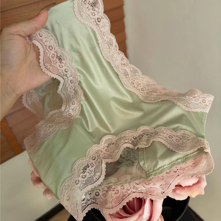 Pack Of 5 Sexy Ladies Womens Satin Panties Lingeries Sheer Lace Underwear Briefs