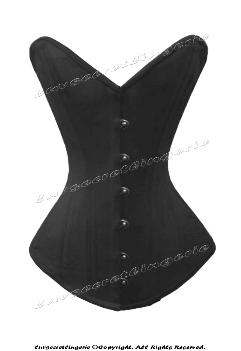 Heavy Duty 26 Double Steel Boned Waist Training Cotton Overbust Corset #8837-TC