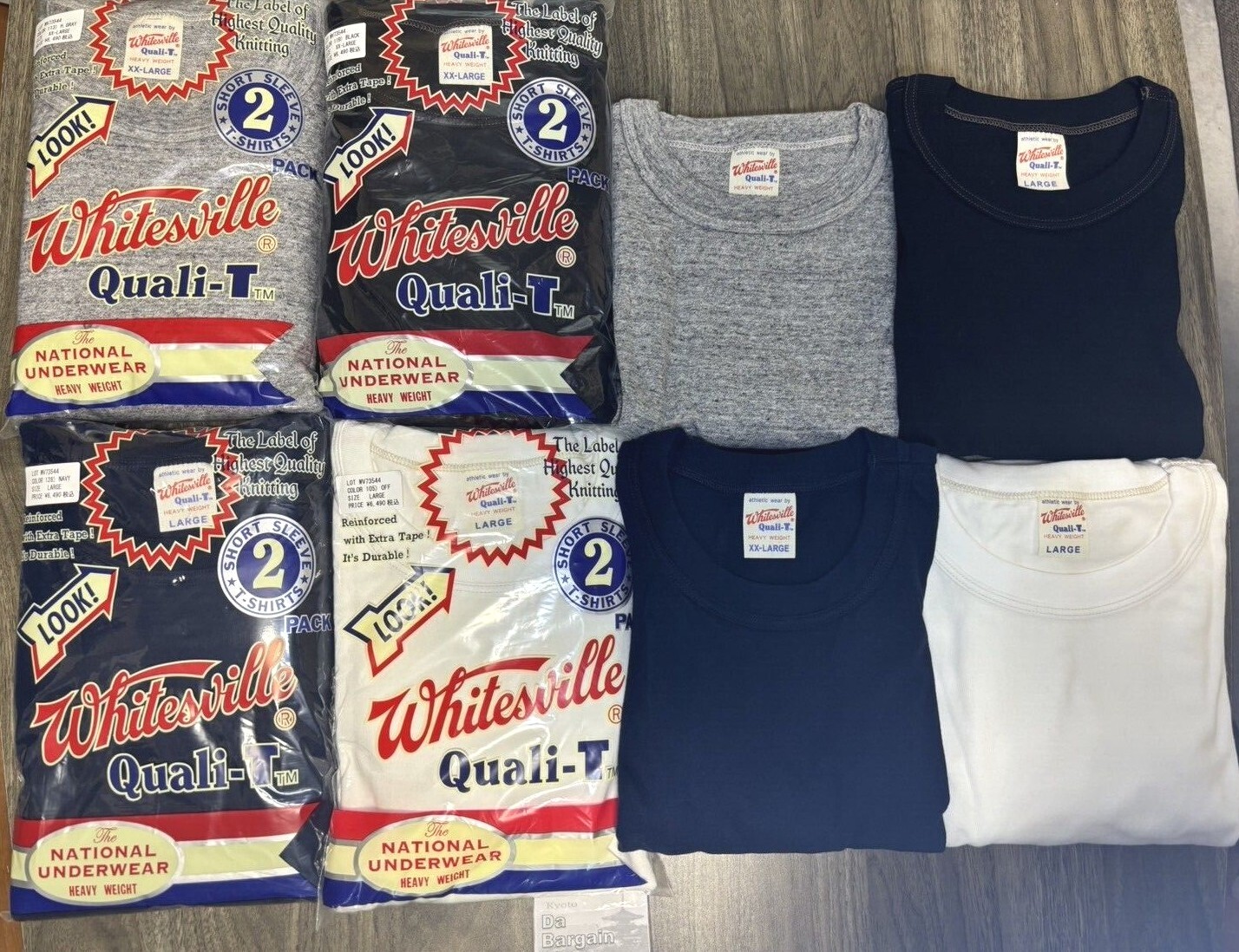 Bulk purchases great value‼【2-PACK Black】S-2XL WHITESVILLE T-SHIRT WV73544 acs