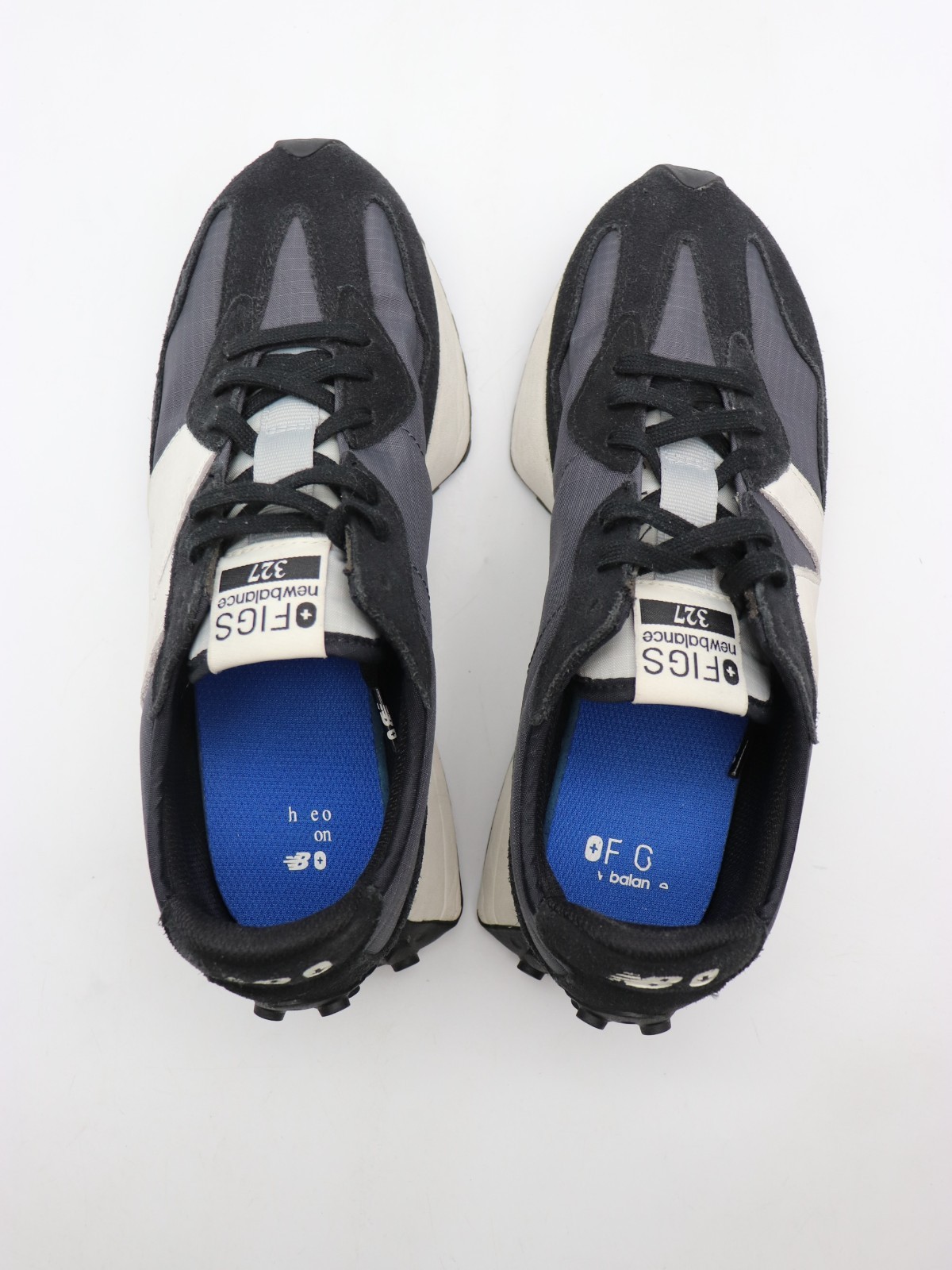 New Balance 327 Figs Men’s Size 8.5 D Black White Athletic Sneakers U327FB