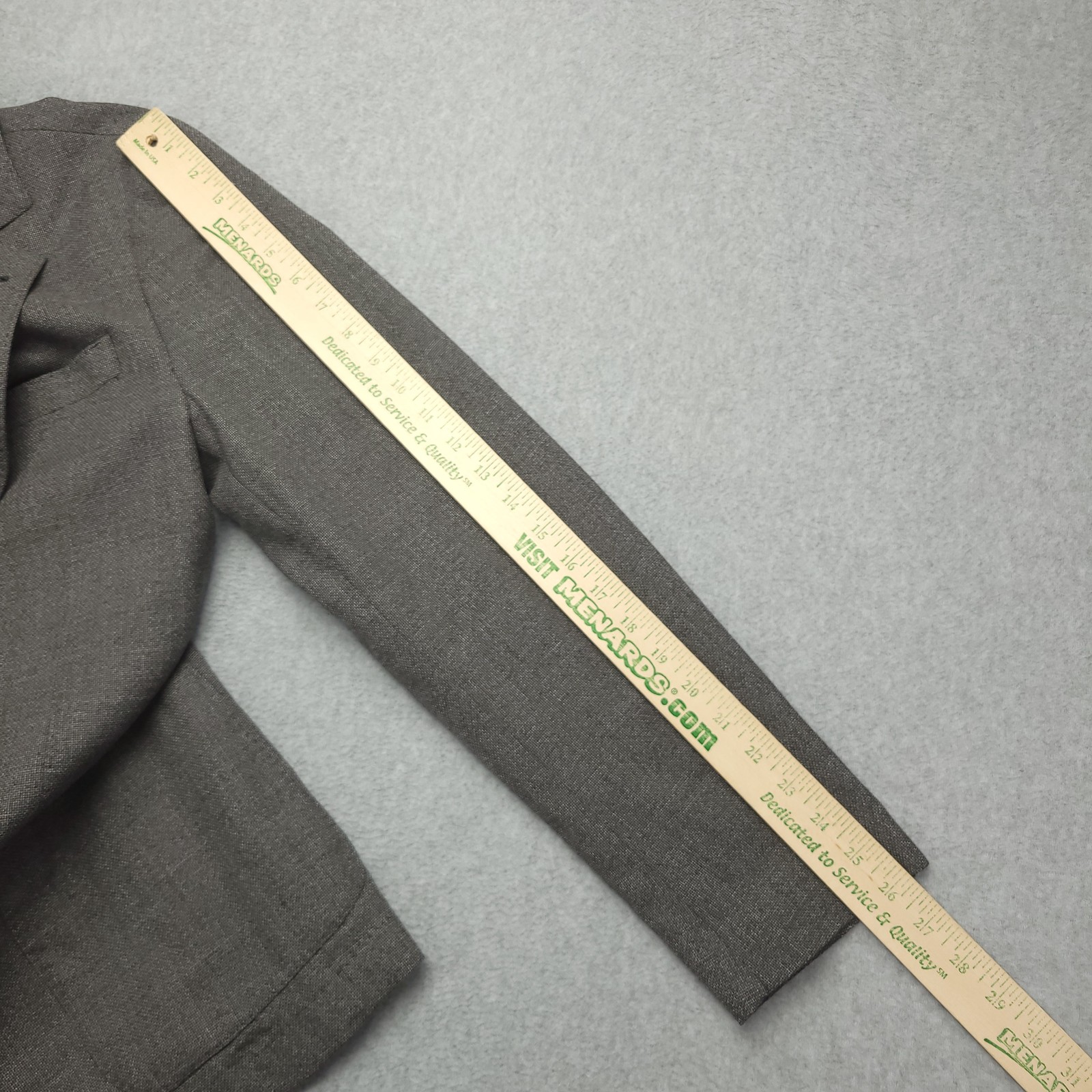 Hammer Made Sport Coat Mens 42 Gray Wool Check Double Vent 2 Button Jacket