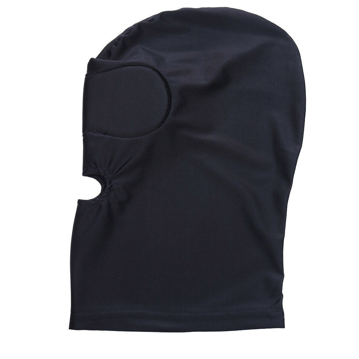 Black Spandex Full Hood Face Head Cover Role Play Sexy Unisex Mask Slave Costume