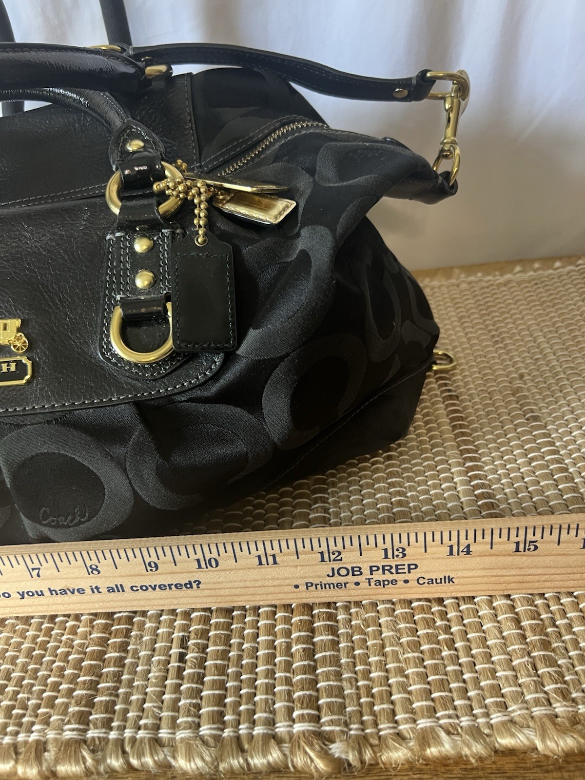 Y2K Coach 12943 Madison Op Art Sabrina Satchel in Black