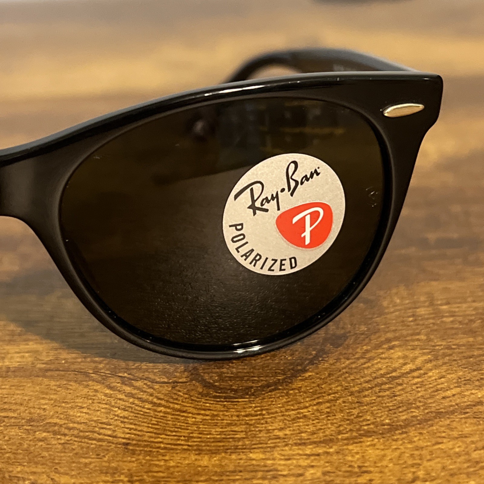 Ray-Ban P RB2185 Wayfarer Classic 901-58 Black Frame Green Polarized Sunglasses