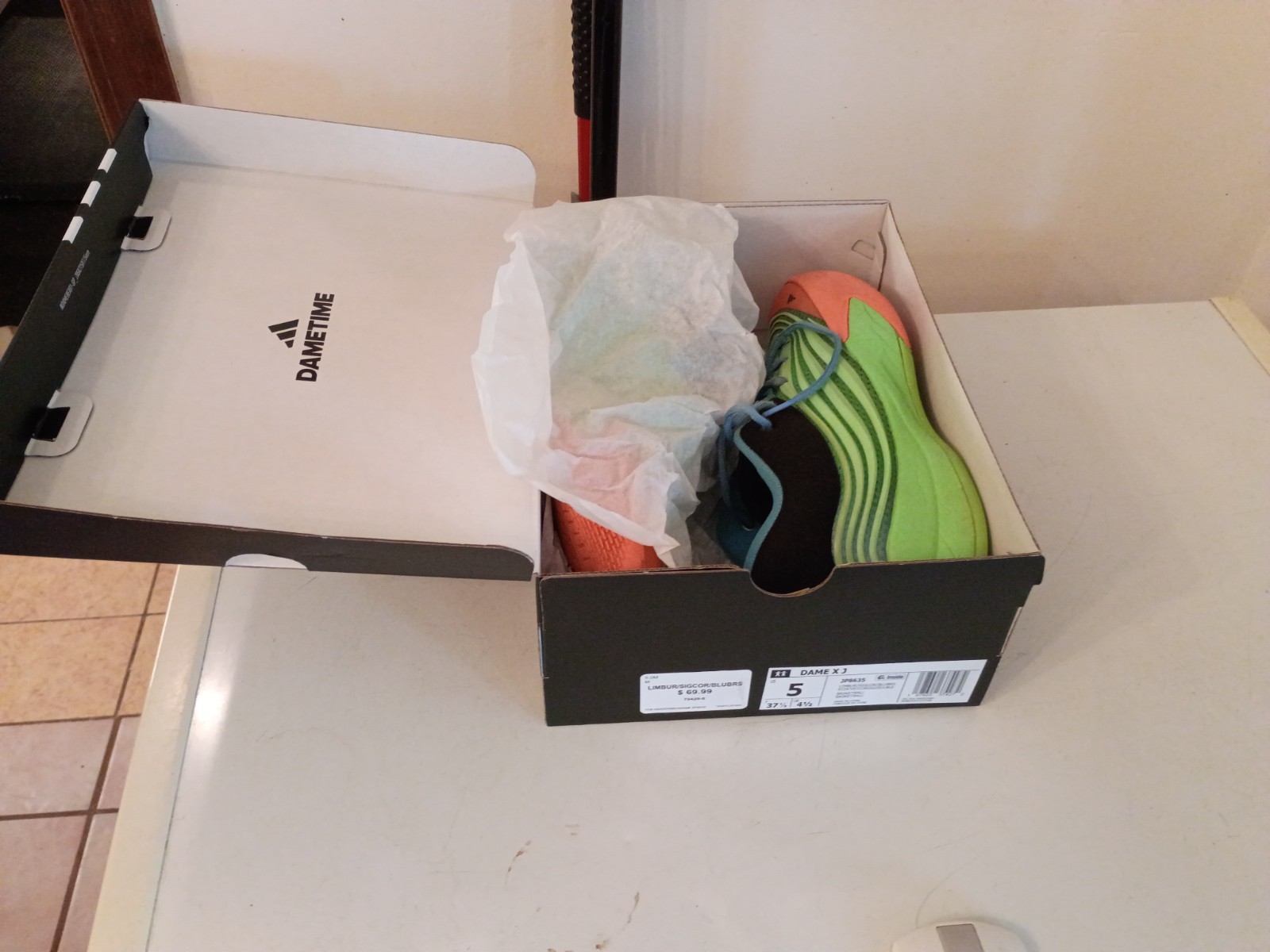 Size 5 – adidas Dame X Lime Burst