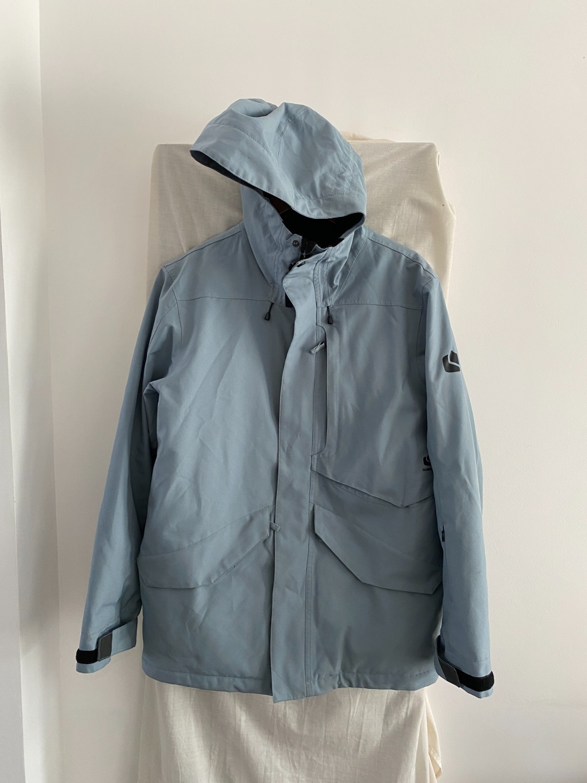 BONFIRE Blue Hooded Ski Jacket Size M