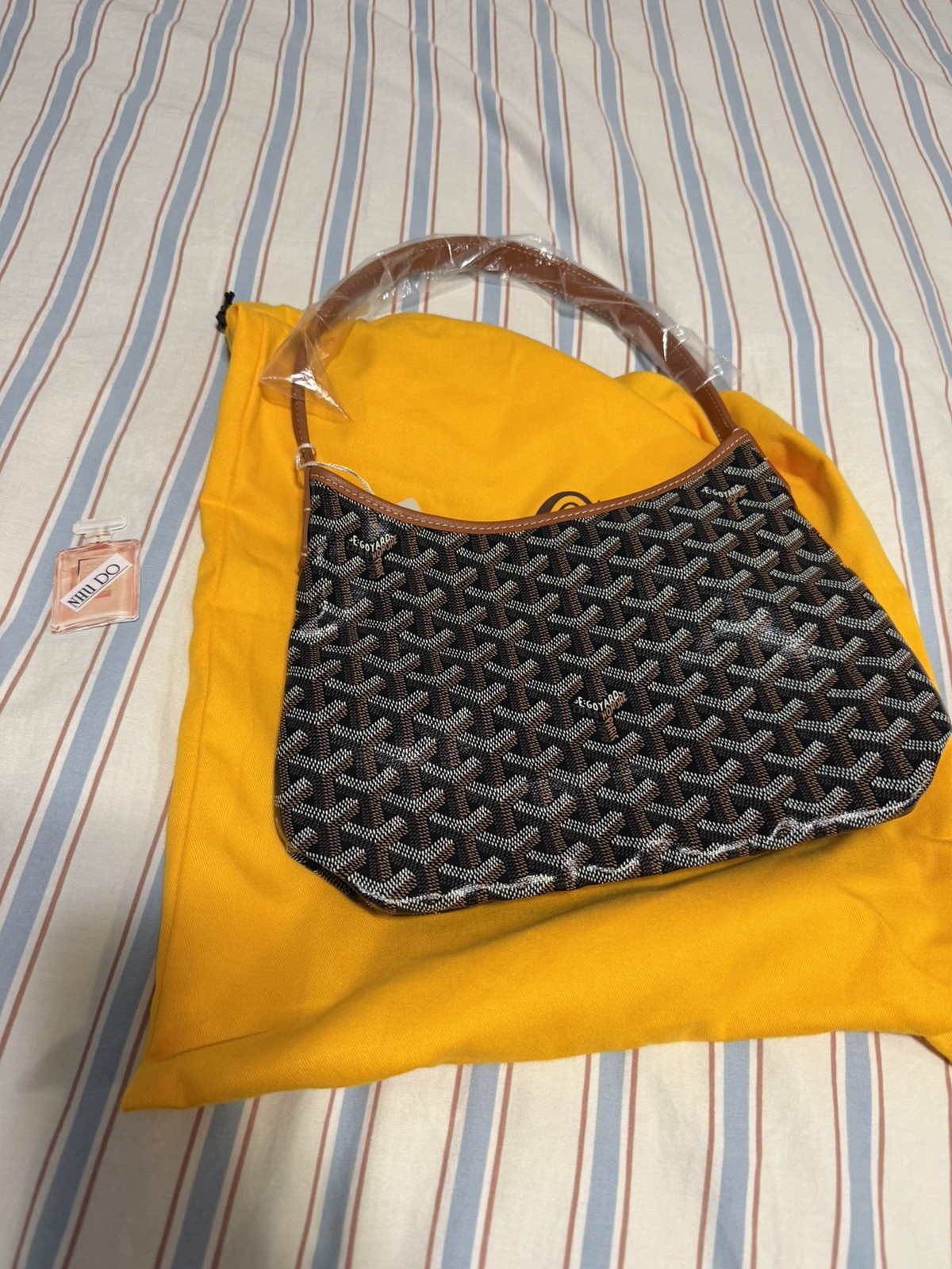 GOYARD Boheme Hobo Mini Shoulder Bag Black 11.4×4.3×7.3 in