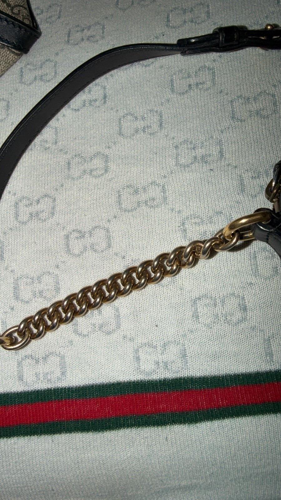 GUCCI GG Marmont Quilted Shoulder Bag Black Gold Hardware Adjustable Strap
