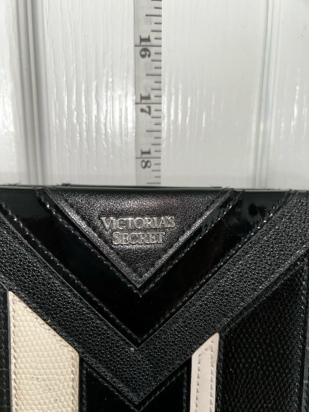 Victoria’s Secret Black and White Mixed Texture Crossbody Bag